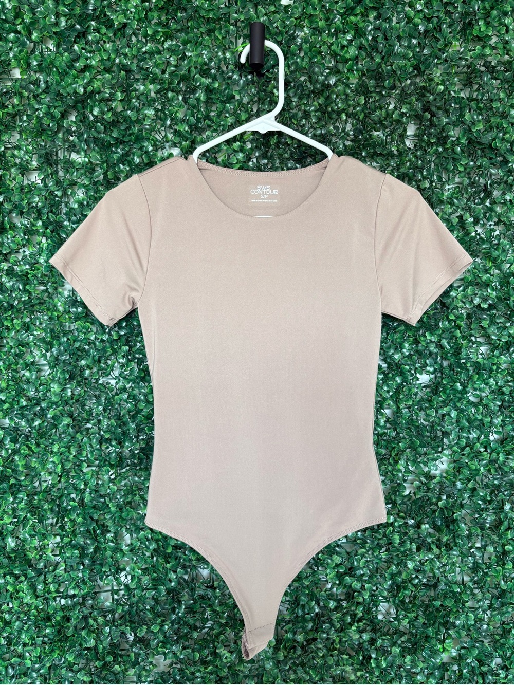 SWS Everyday Short-Sleeve Bodysuit in Taupe